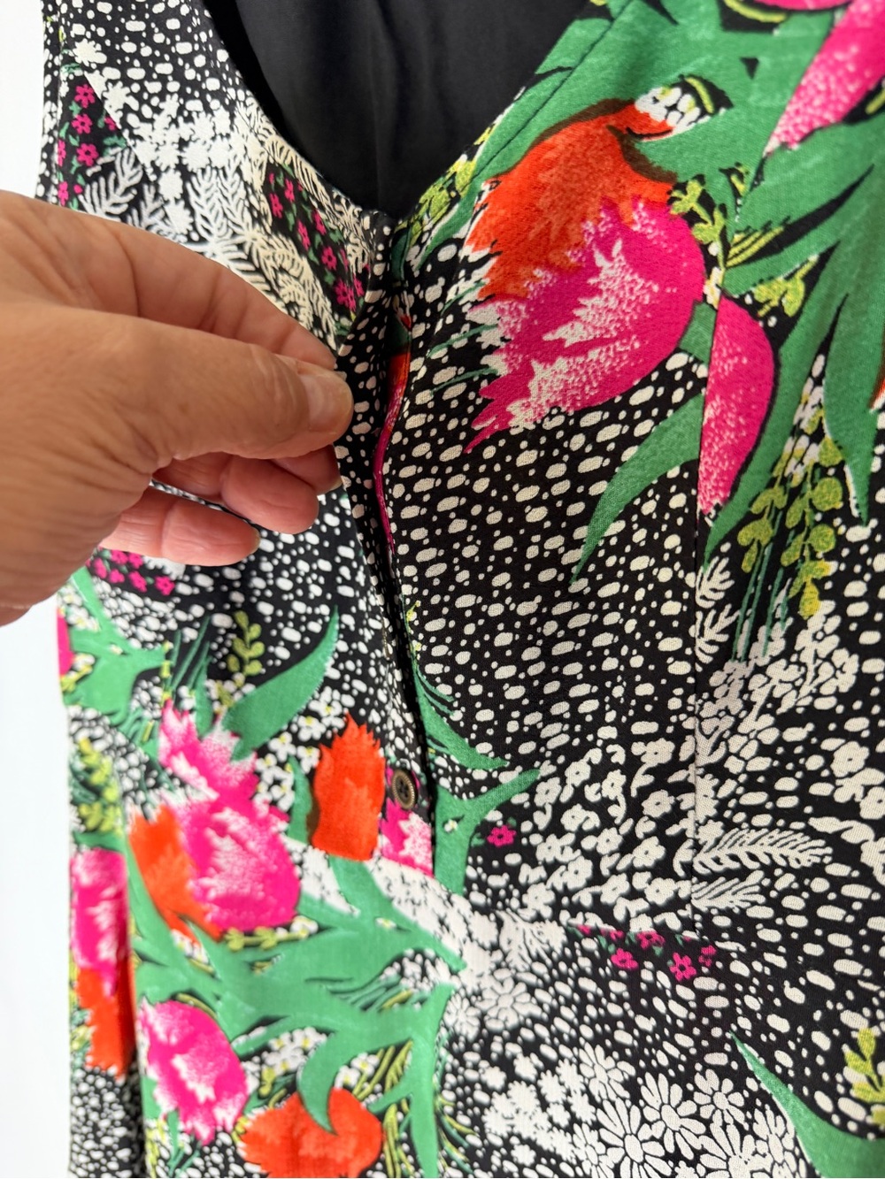 Maeve Anthropologie Black‎ Floral 100% Viscose Midi Sun Dress Sz 4 - Picture 6 of 14